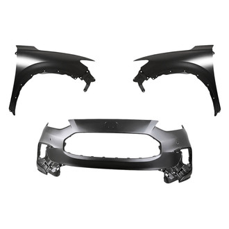 Replacement - 3-Piece (Front Bumper Cover, Driver and Passenger Side Fender) (Standard Line)