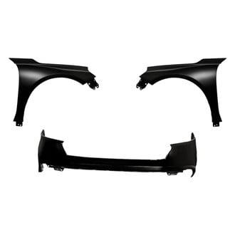 Replacement - 3-Piece (Front Bumper Cover, Driver and Passenger Side Fender) (Standard Line)