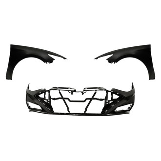 Replacement - 3-Piece (Front Bumper Cover, Driver and Passenger Side Fender) (Standard Line)