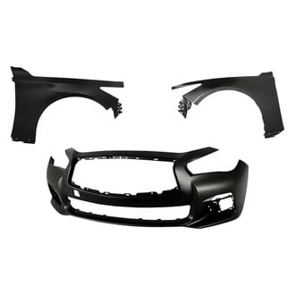 Replacement - 3-Piece (Front Bumper Cover, Driver and Passenger Side Fender) (Standard Line)