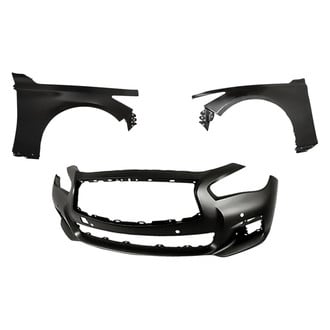 Replacement - 3-Piece (Front Bumper Cover, Driver and Passenger Side Fender) (Standard Line)