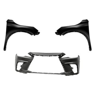 Replacement - 3-Piece (Front Bumper Cover, Driver and Passenger Side Fender) (Standard Line)