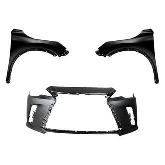 Replacement - 3-Piece (Front Bumper Cover, Driver and Passenger Side Fender) (Standard Line)