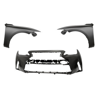 Replacement - 3-Piece (Front Bumper Cover, Driver and Passenger Side Fender)