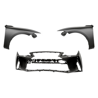 Replacement - 3-Piece (Front Bumper Cover, Driver and Passenger Side Fender) (Standard Line)