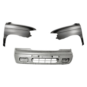 Replacement - 3-Piece (Front Bumper Cover, Driver and Passenger Side Fender) (Standard Line)