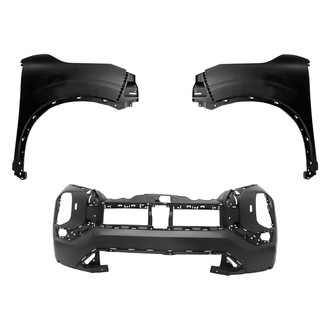 Replacement - 3-Piece (Front Bumper Cover, Driver and Passenger Side Fender) (Standard Line)