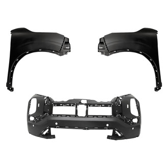 Replacement - 3-Piece (Front Bumper Cover, Driver and Passenger Side Fender) (Standard Line)