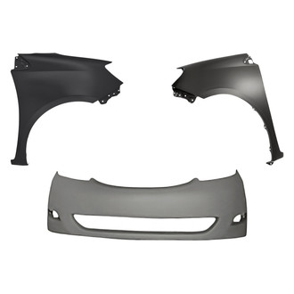 Replacement - 3-Piece (Front Bumper Cover, Driver and Passenger Side Fender) (CAPA Certified)