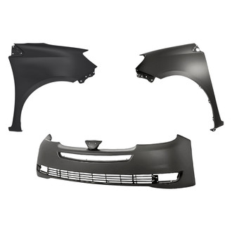 Replacement - 3-Piece (Front Bumper Cover, Driver and Passenger Side Fender) (CAPA Certified)