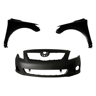 Replacement BNDL-246562 - 3-Piece (Front Bumper Cover, Driver and Passenger Side Fender) (CAPA Certified)