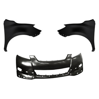 Replacement - 3-Piece (Front Bumper Cover, Driver and Passenger Side Fender) (CAPA Certified)
