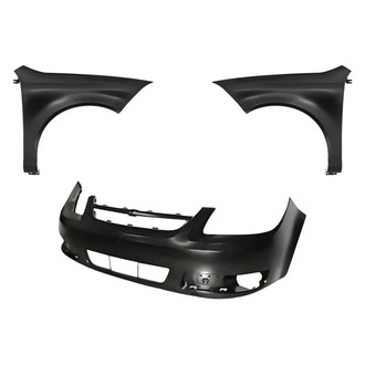 Replacement - 3-Piece (Front Bumper Cover, Driver and Passenger Side Fender) (CAPA Certified)