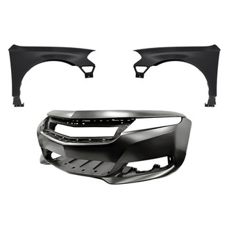 Replacement - 3-Piece (Front Bumper Cover, Driver and Passenger Side Fender) (CAPA Certified)