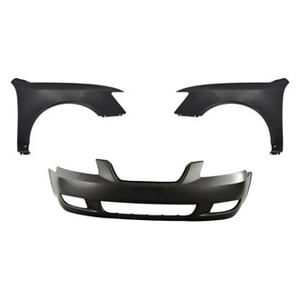Replacement - 3-Piece (Front Bumper Cover, Driver and Passenger Side Fender) (CAPA Certified)