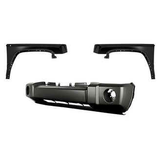 Replacement - 3-Piece (Front Bumper Cover, Driver and Passenger Side Fender) (CAPA Certified)