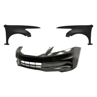 Replacement - 3-Piece (Front Bumper Cover, Driver and Passenger Side Fender) (CAPA Certified)