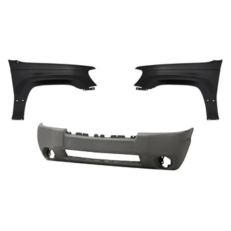 Replacement - 3-Piece (Front Bumper Cover, Driver and Passenger Side Fender) (CAPA Certified)