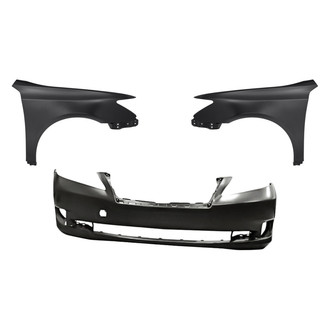 Replacement - 3-Piece (Front Bumper Cover, Driver and Passenger Side Fender) (CAPA Certified)