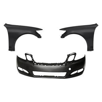 Replacement - 3-Piece (Front Bumper Cover, Driver and Passenger Side Fender) (CAPA Certified)