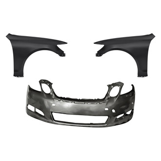 Replacement - 3-Piece (Front Bumper Cover, Driver and Passenger Side Fender) (CAPA Certified)
