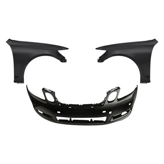 Replacement - 3-Piece (Front Bumper Cover, Driver and Passenger Side Fender) (CAPA Certified)