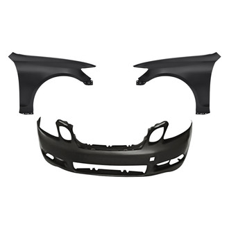 Replacement - 3-Piece (Front Bumper Cover, Driver and Passenger Side Fender) (CAPA Certified)