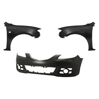 Replacement - 3-Piece (Front Bumper Cover, Driver and Passenger Side Fender) (CAPA Certified)