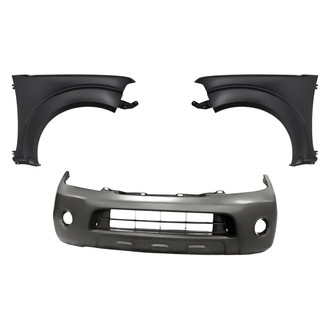 Replacement - 3-Piece (Front Bumper Cover, Driver and Passenger Side Fender) (CAPA Certified)