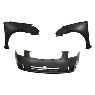 Replacement - 3-Piece (Front Bumper Cover, Driver and Passenger Side Fender) (CAPA Certified)