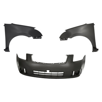 Replacement - 3-Piece (Front Bumper Cover, Driver and Passenger Side Fender) (CAPA Certified)