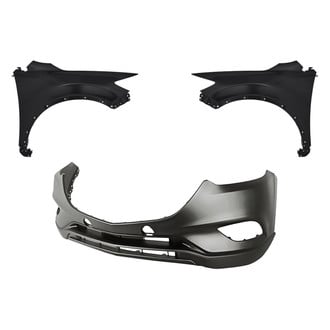 Replacement - 3-Piece (Front Bumper Cover, Driver and Passenger Side Fender) (CAPA Certified)
