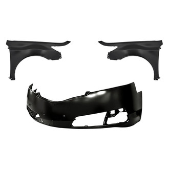 Replacement - 3-Piece (Front Bumper Cover, Driver and Passenger Side Fender) (CAPA Certified)