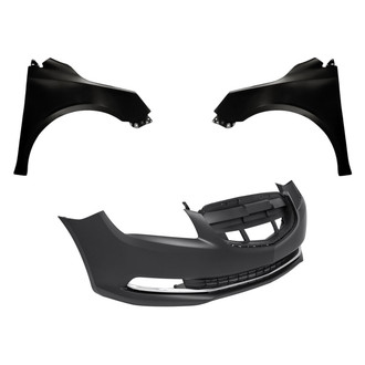 Replacement - 3-Piece (Front Bumper Cover, Driver and Passenger Side Fender) (CAPA Certified)