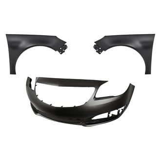 Replacement - 3-Piece (Front Bumper Cover, Driver and Passenger Side Fender) (CAPA Certified)