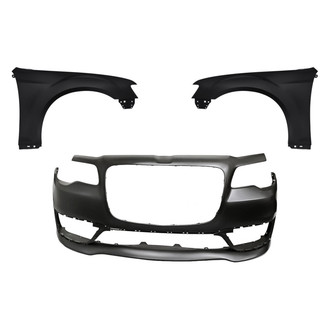 Replacement - 3-Piece (Front Bumper Cover, Driver and Passenger Side Fender) (CAPA Certified)