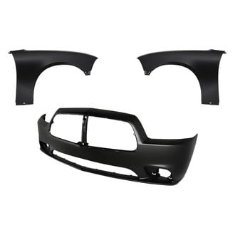 Replacement - 3-Piece (Front Bumper Cover, Driver and Passenger Side Fender)