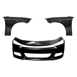 Replacement - 3-Piece (Front Bumper Cover, Driver and Passenger Side Fender)
