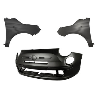 Replacement - 3-Piece (Front Bumper Cover, Driver and Passenger Side Fender)
