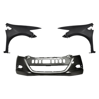 Replacement BNDL-246846 - 3-Piece (Front Bumper Cover, Driver and Passenger Side Fender) (CAPA Certified)