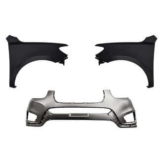 Replacement - 3-Piece (Front Bumper Cover, Driver and Passenger Side Fender) (CAPA Certified)