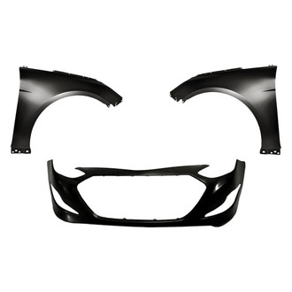Replacement - 3-Piece (Front Bumper Cover, Driver and Passenger Side Fender)