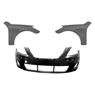 Replacement - 3-Piece (Front Bumper Cover, Driver and Passenger Side Fender) (CAPA Certified)