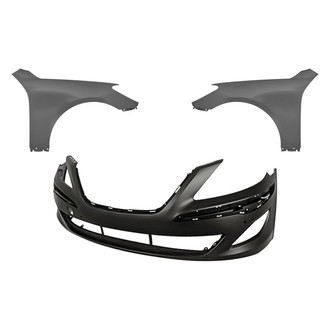 Replacement - 3-Piece (Front Bumper Cover, Driver and Passenger Side Fender) (CAPA Certified)