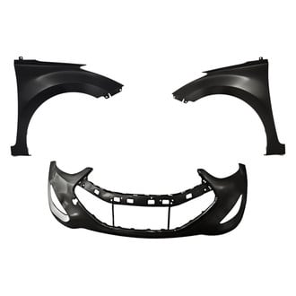 Replacement - 3-Piece (Front Bumper Cover, Driver and Passenger Side Fender) (CAPA Certified)