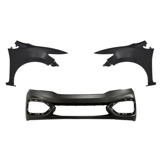 Replacement - 3-Piece (Front Bumper Cover, Driver and Passenger Side Fender) (CAPA Certified)