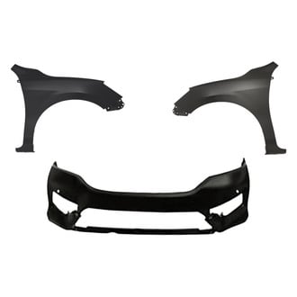 Replacement - 3-Piece (Front Bumper Cover, Driver and Passenger Side Fender) (CAPA Certified)
