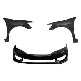 Replacement - 3-Piece (Front Bumper Cover, Driver and Passenger Side Fender) (CAPA Certified)