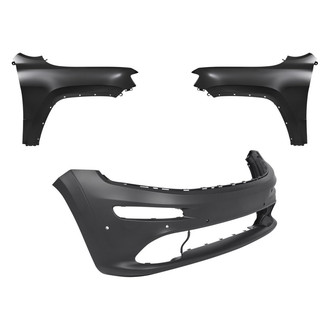 Replacement - 3-Piece (Front Bumper Cover, Driver and Passenger Side Fender) (CAPA Certified)