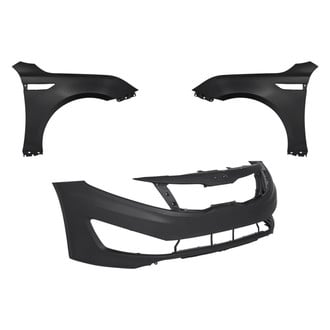 Replacement - 3-Piece (Front Bumper Cover, Driver and Passenger Side Fender)